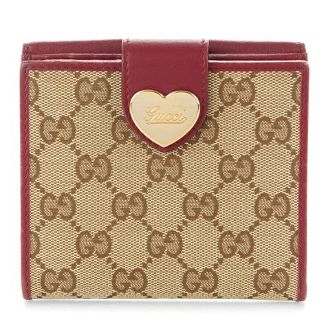 gucci red heart wallet|original Gucci wallet.